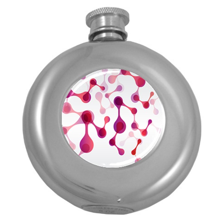 Molecular New Pink Purple Round Hip Flask (5 oz)