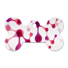 Molecular New Pink Purple Dog Tag Bone (two Sides) by Mariart