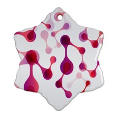 Molecular New Pink Purple Ornament (snowflake) by Mariart