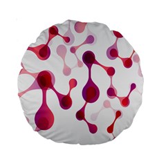 Molecular New Pink Purple Standard 15  Premium Round Cushions by Mariart