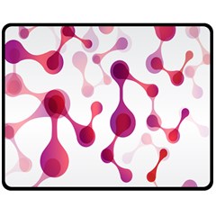 Molecular New Pink Purple Double Sided Fleece Blanket (medium) 