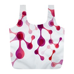 Molecular New Pink Purple Full Print Recycle Bags (l)  by Mariart