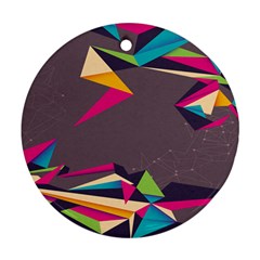 Origami Bird Japans Papper Ornament (Round)