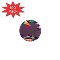 Origami Bird Japans Papper 1  Mini Magnets (100 pack) 