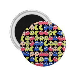 Pacman Seamless Generated Monster Eat Hungry Eye Mask Face Color Rainbow 2 25  Magnets by Mariart