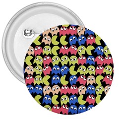 Pacman Seamless Generated Monster Eat Hungry Eye Mask Face Color Rainbow 3  Buttons