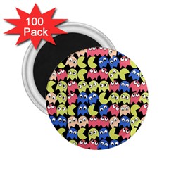 Pacman Seamless Generated Monster Eat Hungry Eye Mask Face Color Rainbow 2 25  Magnets (100 Pack)  by Mariart