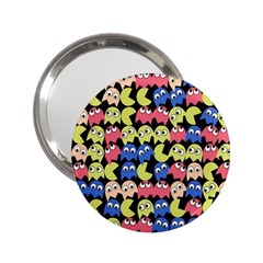 Pacman Seamless Generated Monster Eat Hungry Eye Mask Face Color Rainbow 2 25  Handbag Mirrors