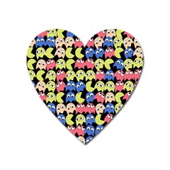 Pacman Seamless Generated Monster Eat Hungry Eye Mask Face Color Rainbow Heart Magnet by Mariart