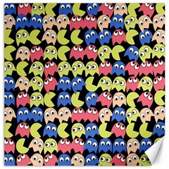 Pacman Seamless Generated Monster Eat Hungry Eye Mask Face Color Rainbow Canvas 20  X 20   by Mariart