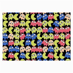 Pacman Seamless Generated Monster Eat Hungry Eye Mask Face Color Rainbow Large Glasses Cloth by Mariart