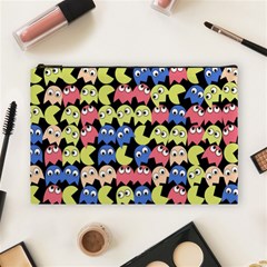 Pacman Seamless Generated Monster Eat Hungry Eye Mask Face Color Rainbow Cosmetic Bag (large)  by Mariart