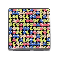 Pacman Seamless Generated Monster Eat Hungry Eye Mask Face Color Rainbow Memory Card Reader (square) by Mariart