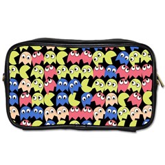 Pacman Seamless Generated Monster Eat Hungry Eye Mask Face Color Rainbow Toiletries Bags by Mariart