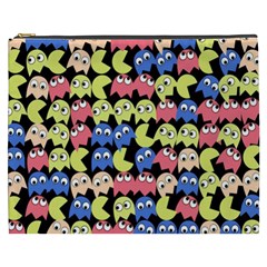 Pacman Seamless Generated Monster Eat Hungry Eye Mask Face Color Rainbow Cosmetic Bag (xxxl)  by Mariart