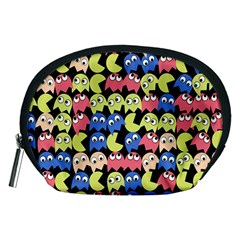 Pacman Seamless Generated Monster Eat Hungry Eye Mask Face Color Rainbow Accessory Pouches (medium)  by Mariart