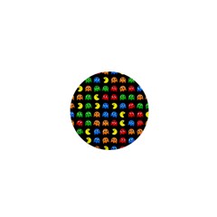 Pacman Seamless Generated Monster Eat Hungry Eye Mask Face Rainbow Color 1  Mini Magnets by Mariart