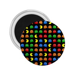 Pacman Seamless Generated Monster Eat Hungry Eye Mask Face Rainbow Color 2 25  Magnets