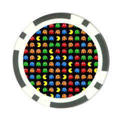 Pacman Seamless Generated Monster Eat Hungry Eye Mask Face Rainbow Color Poker Chip Card Guard (10 Pack) by Mariart