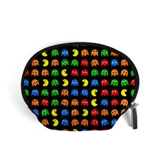 Pacman Seamless Generated Monster Eat Hungry Eye Mask Face Rainbow Color Accessory Pouches (small)  by Mariart