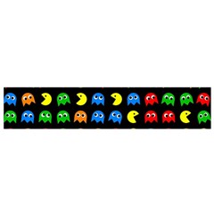 Pacman Seamless Generated Monster Eat Hungry Eye Mask Face Rainbow Color Flano Scarf (small) by Mariart