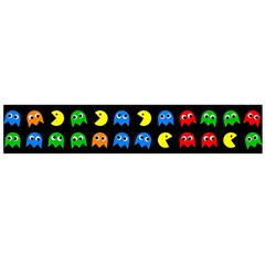 Pacman Seamless Generated Monster Eat Hungry Eye Mask Face Rainbow Color Flano Scarf (large) by Mariart