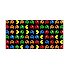 Pacman Seamless Generated Monster Eat Hungry Eye Mask Face Rainbow Color Yoga Headband by Mariart