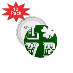 Parks And Tally Love Printable Green 1.75  Buttons (10 pack)