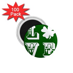 Parks And Tally Love Printable Green 1.75  Magnets (100 pack) 