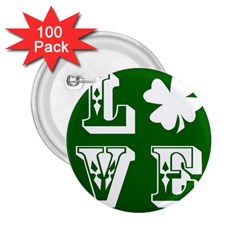 Parks And Tally Love Printable Green 2.25  Buttons (100 pack) 