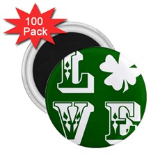 Parks And Tally Love Printable Green 2 25  Magnets (100 Pack) 