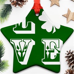 Parks And Tally Love Printable Green Star Ornament (Two Sides)