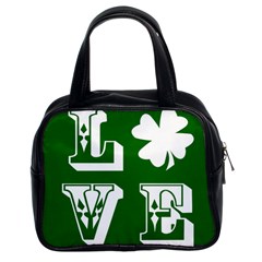 Parks And Tally Love Printable Green Classic Handbags (2 Sides) by Mariart