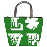 Parks And Tally Love Printable Green Bucket Bags Front