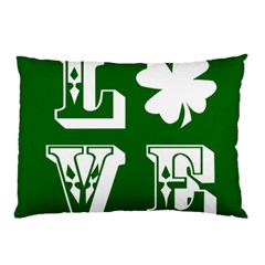 Parks And Tally Love Printable Green Pillow Case by Mariart