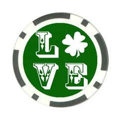 Parks And Tally Love Printable Green Poker Chip Card Guard (10 pack)