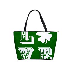 Parks And Tally Love Printable Green Shoulder Handbags