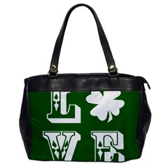 Parks And Tally Love Printable Green Office Handbags