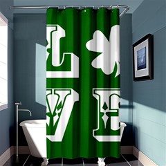 Parks And Tally Love Printable Green Shower Curtain 36  x 72  (Stall) 