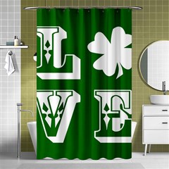 Parks And Tally Love Printable Green Shower Curtain 48  x 72  (Small) 