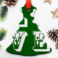 Parks And Tally Love Printable Green Christmas Tree Ornament (Two Sides)