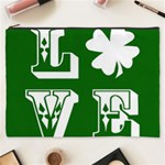 Parks And Tally Love Printable Green Cosmetic Bag (XXXL)  Front