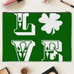 Parks And Tally Love Printable Green Cosmetic Bag (XXXL)  Back