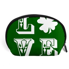 Parks And Tally Love Printable Green Accessory Pouches (Large) 