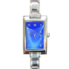 Line Net Light Blue White Chevron Wave Waves Rectangle Italian Charm Watch