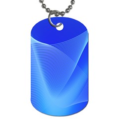 Line Net Light Blue White Chevron Wave Waves Dog Tag (two Sides) by Mariart