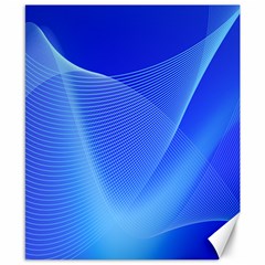 Line Net Light Blue White Chevron Wave Waves Canvas 8  X 10  by Mariart