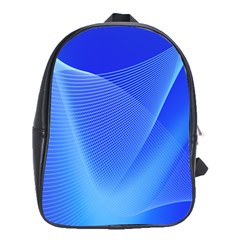 Line Net Light Blue White Chevron Wave Waves School Bags (xl)  by Mariart