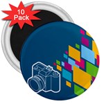 Photography Potraite Panorama 3  Magnets (10 pack)  Front