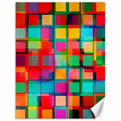 Plaid Line Color Rainbow Red Orange Blue Chevron Canvas 18  X 24   by Mariart